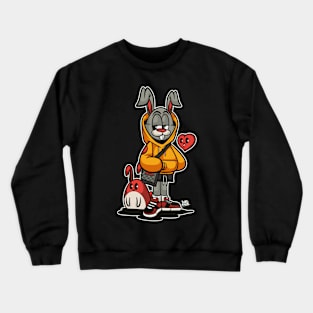 urban rabbit glancing Crewneck Sweatshirt